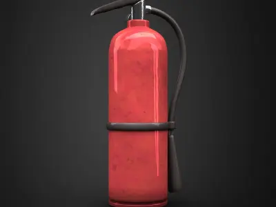 Fire extinguisher model in Lightwave 3D 3D model