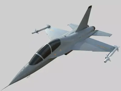 Chinese air force jl10 trainer Low-poly 3D model
