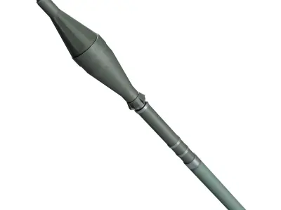 RPG Rocket Grenade  Low Poly Military Ammo 3D model