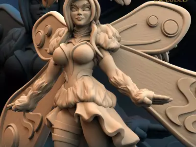  Twilight Matriarch - Moth Fairy Queen B 3D print model