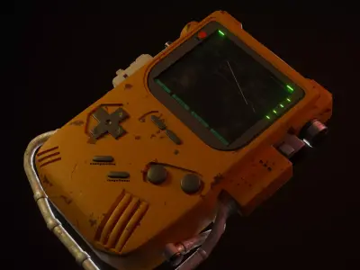 Retro Futuristic Survival Scanner Low-poly 3D model