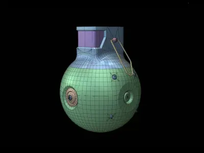 GRENADE SCIFI Low-poly 3D model buy