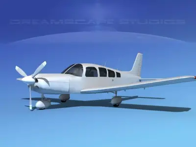 Piper Cherokee Six 300 Bare Metal 3D model
