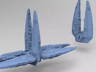 Wraith Interceptor architecture 2 designs 3D model