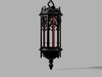 Antique style hanging plant pot 3D print model