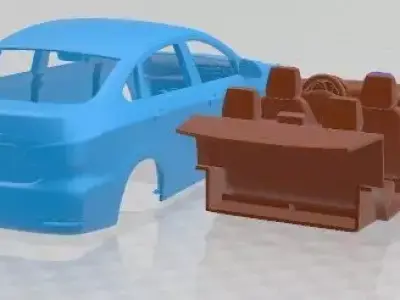 Nissan Almera 2013 Printable Car  3D print model