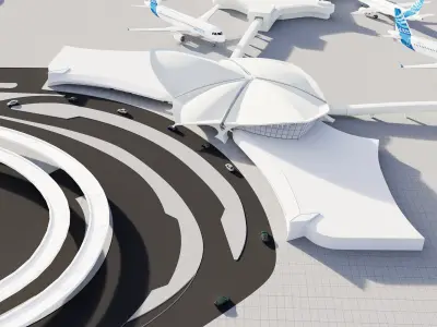 TWA Flight Center 90s Model 3D model