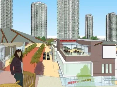 Sketchup Commercial Complex S2 Free 3D model