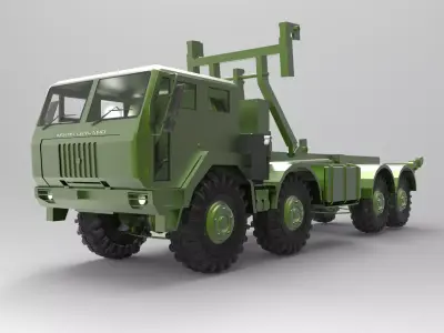 Military truck Low-poly 3D model