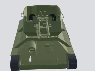 Type 63 anti air tank Low-poly 3D model