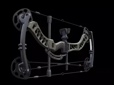 Compound Bow  Low-poly 3D model