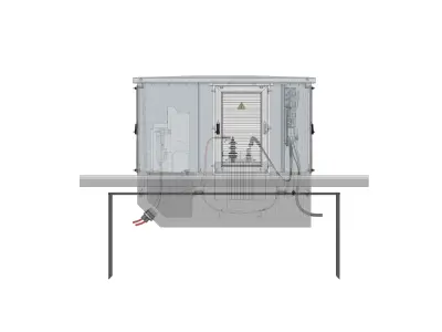 Modular transformer station Free 3D model