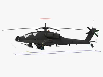 AH64A Apache Helicopter Rigged Collection 