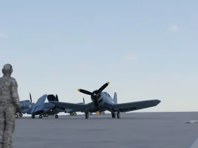Corsair plane 3D model