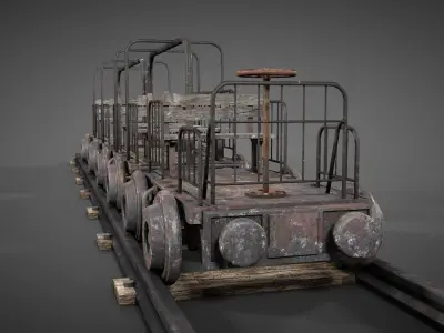 Old mine Worker Carrier 3D model