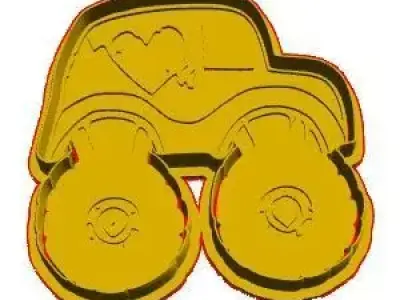 Monster Truck Cookie Cutter 3D model purchase