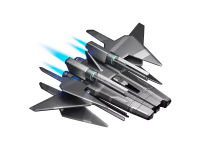 Sci-fi Spaceship 3D model by madzersolo