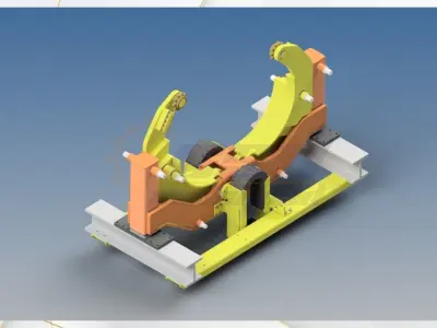clamping Hydraulic mechanism system 3D model