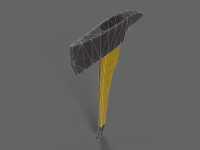 PBR Fire Axe V2e Low-poly 3D model