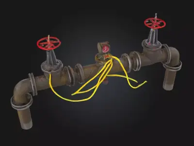Steampunk Valve Assembly Ornate Mechanical 3D model
