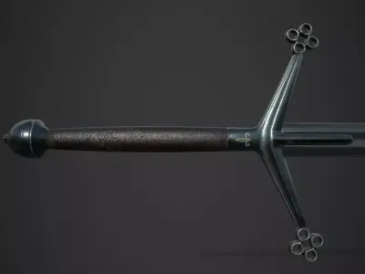 Two-Handed Claymore Sword Low-poly 3D model