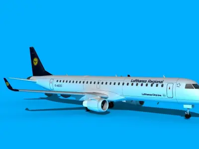 Embraer Emb-190 Lufthansa Regional 3D model