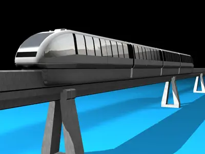 Monorail train 3D model buy
