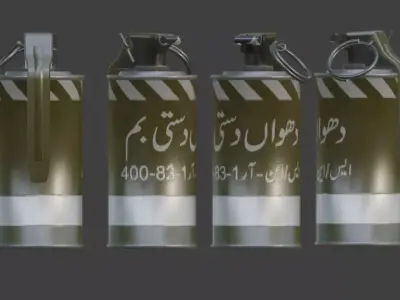 Smoke grenade Low-poly 3D model purchase