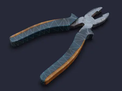 Pliers Low-poly 3D model purchase