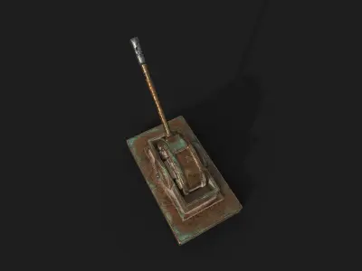 Game Ready Lever  Low-poly 3D model