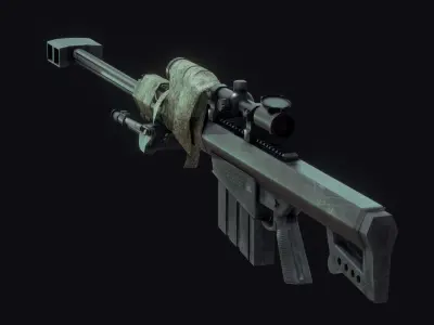 Barrett M82 Free low-poly 3D model