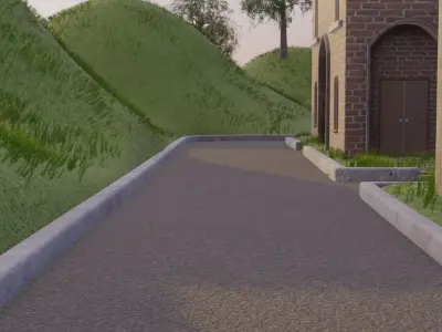 Abandoned Complex In Rolling Hills 3D model