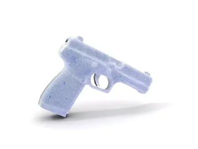 Matte Black Handgun model pack Low-poly 3D model