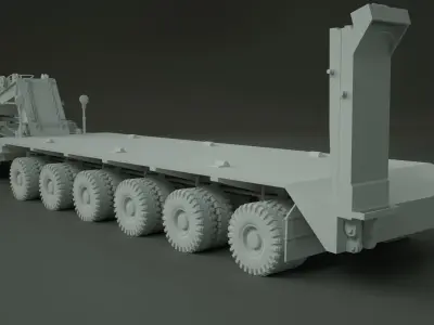 Faun Stl 56 Franziska  Heavy Tank Transporter 3D model