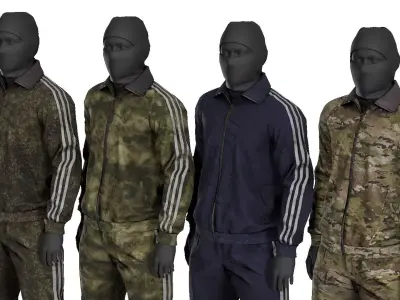 Tactical Sportswear Tracksuit Low-poly 3D model