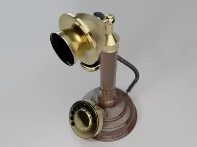 Old antique phone 3D model