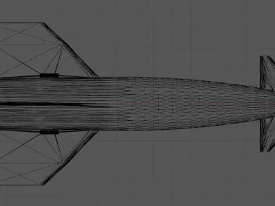 Avro Blue Steel Missile Low-poly 3D model