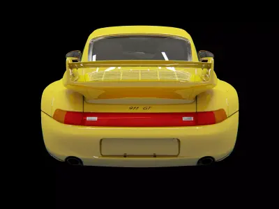Porsche 911 GT2 993 1995 Low-poly 3D model