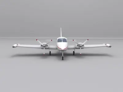 Cessna 401 Low-poly 3D model purchase