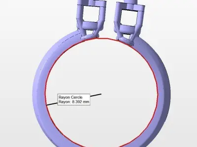 Ring for 3 round stones  Free 3D model
