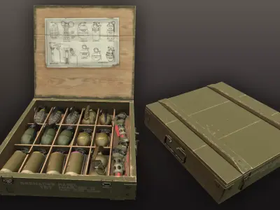 Tactical Grenades Low-poly 3D model