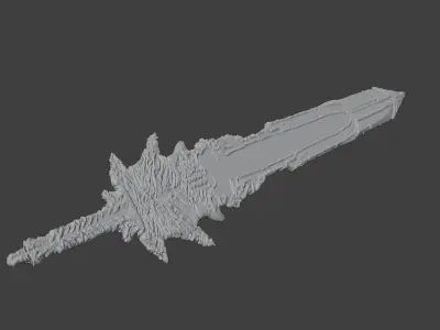 Sword Blade of olimpus Free gold highpoly  Free 3D model