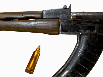 AK-47 Rifle 3D model purchase