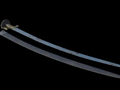 Ancient Indian Sword Low-poly 3D model