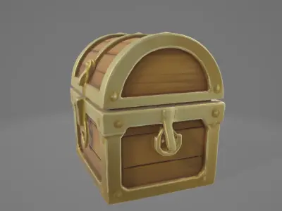 Fantasy Treasure Chest - 3D Model for Games and Renders Low-poly 3D model