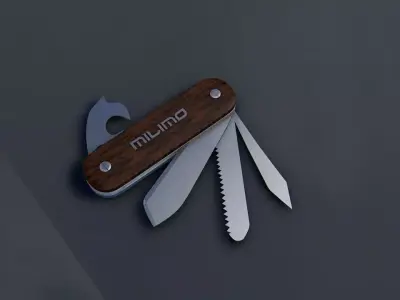 Pocket knife Free low-poly 3D model