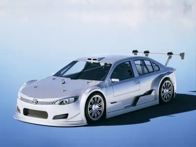 Toyota Camry Touring Race 2018 Low-poly 3D model