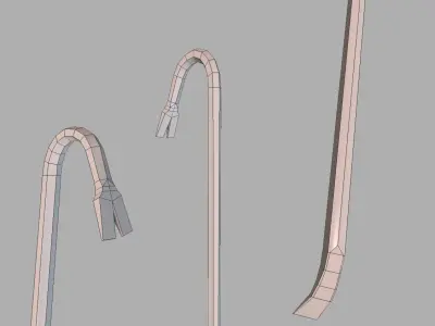 Crowbar hook Low-poly 3D model purchase