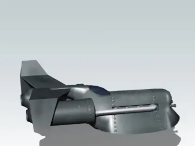 Spacecraft 01 Low-poly 3D model