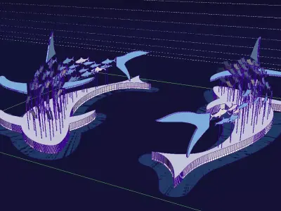 ocean  whale  exhibition 3D model